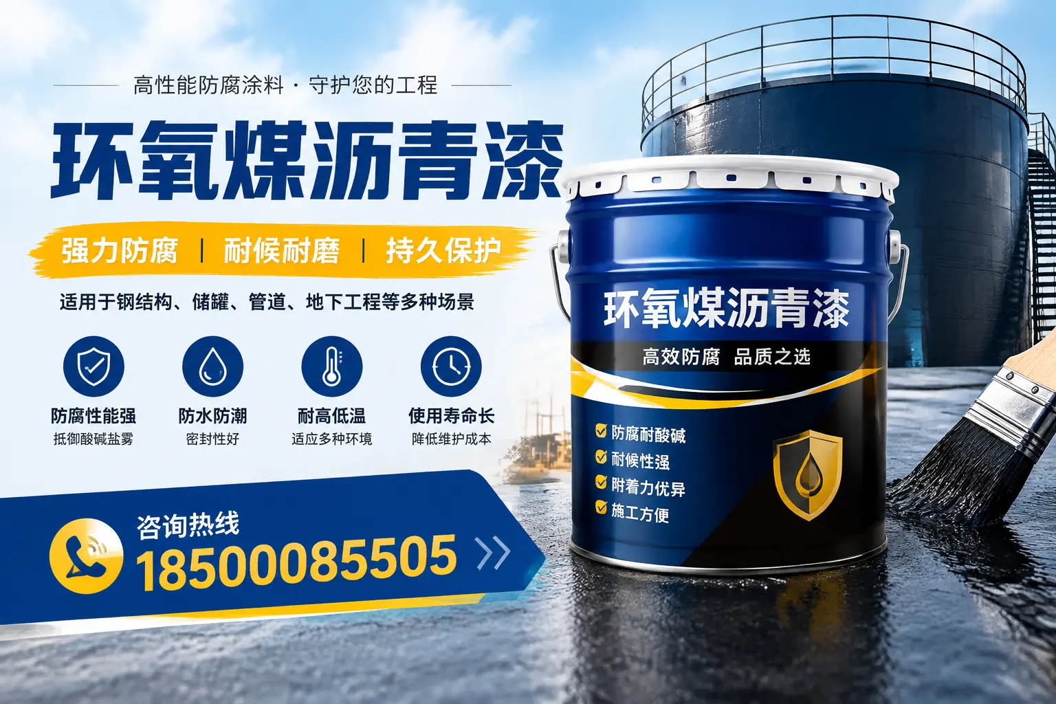 环氧煤沥青漆在工业中的应用，文昌企业的选择